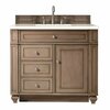 James Martin Vanities Bristol 36in Single Vanity, Whitewashed Walnut w/ 3 CM Eternal Marfil Quartz Top 157-V36-WW-3EMR